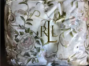 Neu mit Etikett $ 220 Ralph Lauren romantischer Reisender CAL KING Bettrock pastell/creme Baumwolle - Bild 1 von 8