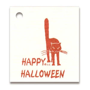 50 *PEQUEÑO*OTOÑO ETIQUETAS COLGANTES GATO PRECIO HALLOWEEN 1-1/4""x 1-1/2"" Gatito artesanal~Corbata - Imagen 1 de 1