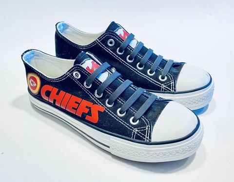 Kansas City Chiefs E-Lov Converse Style Shoes Size 36 NFL Patrick Mahomes Cover