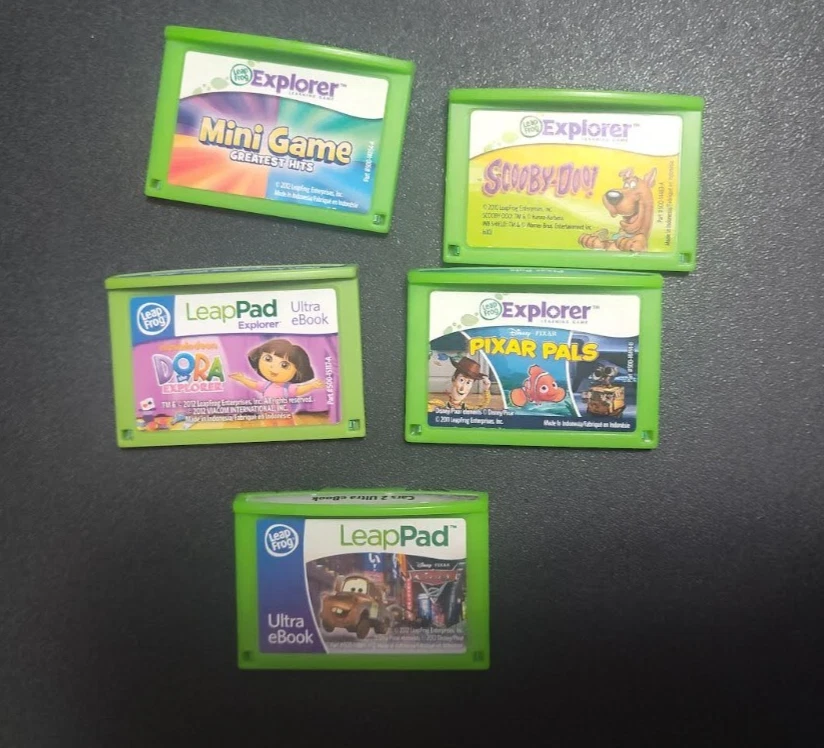 5 Leap Frog LeapPad explorer games pixar cars dora the explorer scooby doo - Image 1 of 1