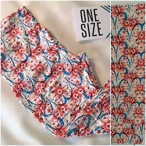 NEW LuLaRoe Leggings 4th of July Americana OS Firework Explosion White Unicorn - Picture 1 of 2