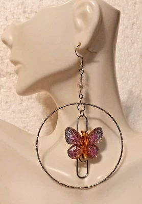 Aros Butterfly Dream: rosa y azul Foto 1 de 3