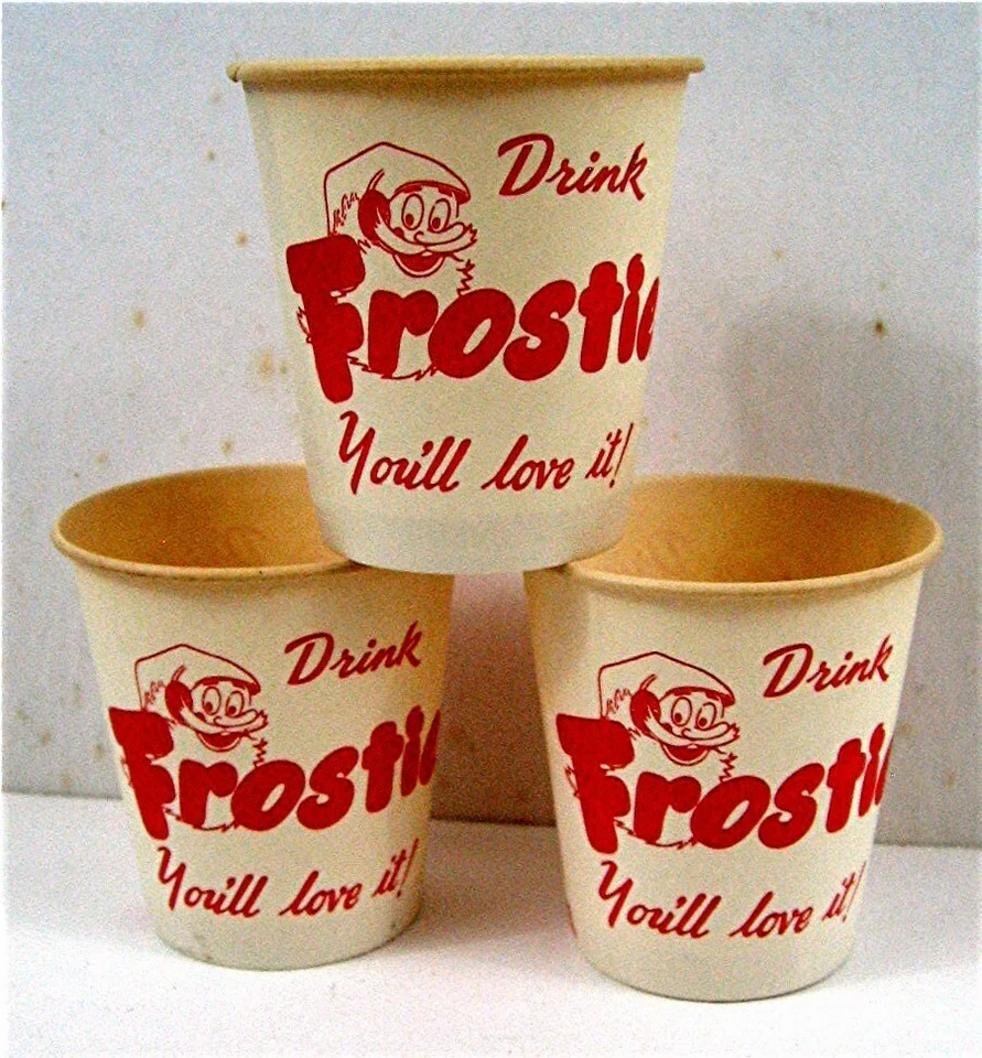 3 напитка морозное корневое пиво You'll Love It вощеные 3 унции чашки для газировки из старых запасов магазина - Изображение 1 из 1