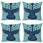 Ambesonne Music Theme Cushion Cover Set of 4 for Couch and Bed in 4 Sizes