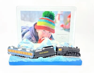 NUEVO Sello “El Expreso Polar” Foto 4x6 Decorativo Tren Marco Soporte Foto 1 de 4