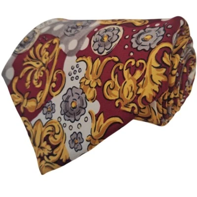 Corbata de hombre KARL LAGERFELD diseño elegante dorado y borgoña Foto 1 de 4