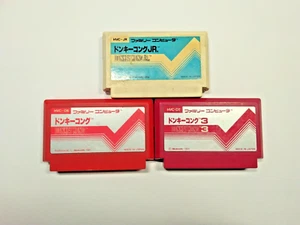 Lot 3 Nintendo Famicom Donkey Kong 1 & Jr & 3 set JpGames Tested - Picture 1 of 11