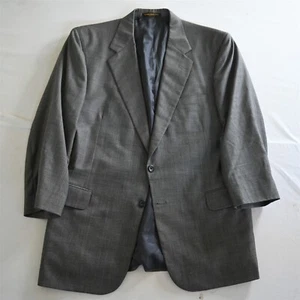H. Freeman & Son 42S Gray Windowpane USA Made Wool Mens Blazer Sport Coat Jacket - Picture 1 of 24