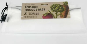 4 x Trader Joe’s Environment-Friendly Reusable Mesh Produce Bags - 2 Sizes - Picture 1 of 1