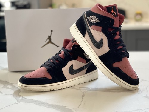 Nike Air Jordan 1 Particle Beige Nero (W) BQ6472 202 9 UK 11.5 US Wmns