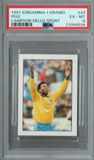 PSA 6 Pele 1997 Edigamma I Grandi #43 Rare Trading Card Campioni Dello Sport