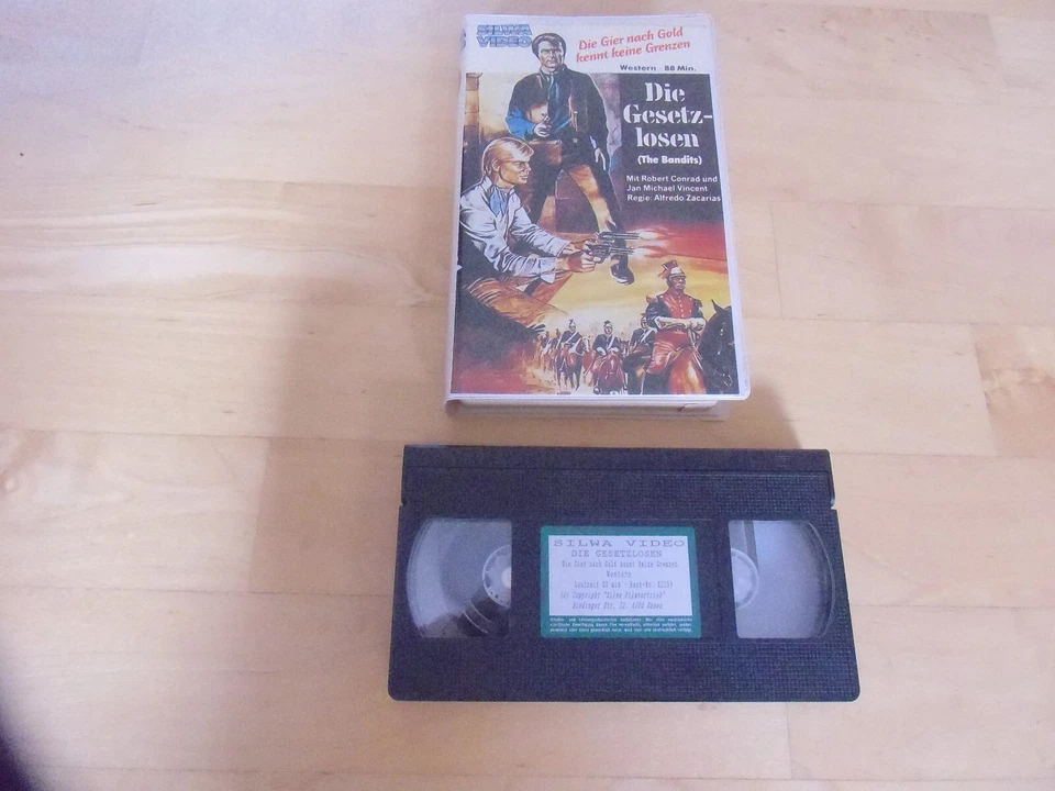 VHS Rarität, Die Gesetzlosen,Jan Michael Vincent, Robert Conrad, Western, Kult - Bild 1 von 1