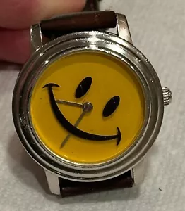 Vintage 1995 Joe Boxer Smiley Face 36mm Quartz Watch working See description - Picture 1 of 12