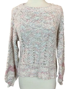 Lauren Conrad offener Strickpullover mit Rückenband zum Binden bunt Damen Medium - Bild 1 von 9