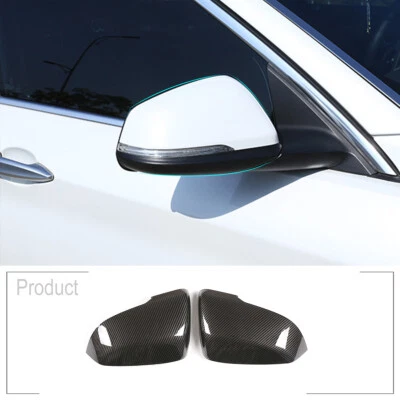 Carbon Fiber Look For BMW X1 F48 Rearview Mirror Frame Cover Trim 2016-2021 2pcs - Imagem 1 de 4