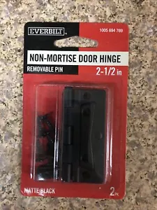 Cerniere Everbilt Non Mortise 2-1/2 in Nero Opaco (Confezione da 2) 1005 694 769 - Foto 1 di 4