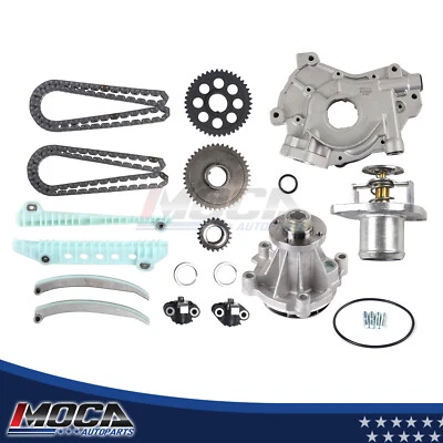 Timing Chain Kit Oil Water Pump Set w/Thermostat for 09-14 Ford E-150 E-250 4.6L - Image 1 of 4