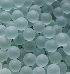 40 pcs Seafoam Blue Sea Glass Marbles 11-12mm Tumbled Frosted Codd Balls - Picture 1 of 9