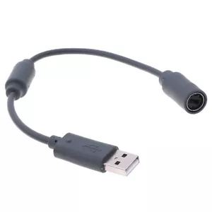 Wired controller USB breakaway adapter cable cord for xbox 360 Gray 23cYNFY_bz - Picture 1 of 7
