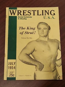 Vintage Wrestling USA Magazine July 1954 Professor Roy Shire Cover - Picture 1 of 2