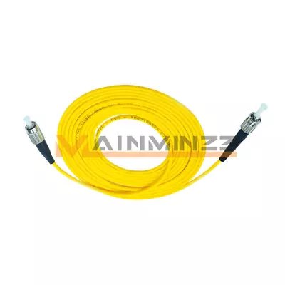 2pcs 15M FC to ST SM Simplex 9/125 3.0mm Fiber Optic Patch Cord Jumper Cable NEW - Image 1 of 4