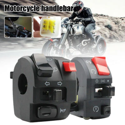 Interruptores de luz antiniebla señal control izquierdo derecho manillar moto ATV manillar 22mm 7/8"  Foto 1 de 4