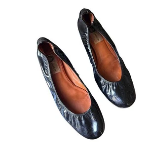 LANVIN Patent Leather Ballerina Flat Sz 41 (US 11) - Picture 1 of 6