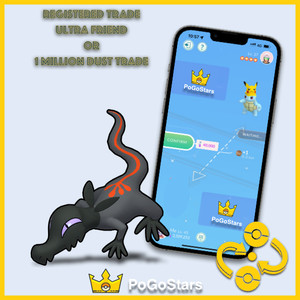 🥇Pokemon TRADE GO🥇FEMALE SALANDIT✨REGISTERED TRADE or 20K DUST✨