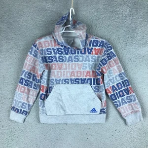 Adidas Boys Pullover Long Sleeve Multicolor Hoodie Size M 10/12 - Picture 1 of 6
