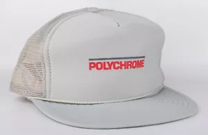 Vintage 1980s/1990s Polychrome Silver Nissin Rope Snapback Mesh Trucker Hat Cap - Picture 1 of 10