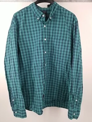 Camisa J Crew Para Hombres Calce Ajustado Manga Larga Abotonada 2XL XXL Flex Lavada Foto 1 de 4