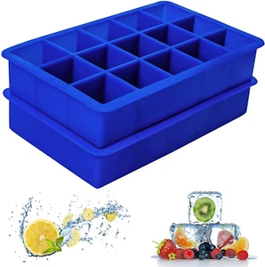 2 Pack Silicone Ice Cube Tray, Ice Cube Trays for Freezer, Easy Release Silic... - Picture 1 of 1