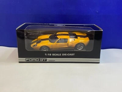THE BEANSTALK GROUP 1/18 SCALE YELLOW W/ BLACK STRIPES FORD GT CONCEPT - Image 1 of 4