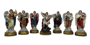  7 Archangels 5" Complete Set St.Michael,Uriel,Zadquiel,Jofiel,Raphael,Gabriel.. - Picture 1 of 8