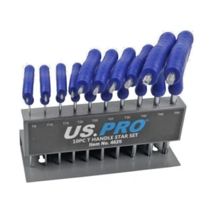 T Handle Torx Key Set US PRO T9 T10 T15 T20 T25 T27 T30 T40 T45 T50 - Picture 1 of 3