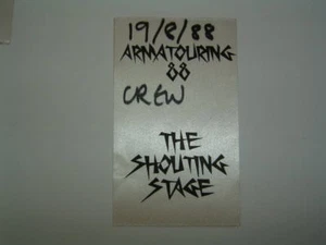 Joan Armatrading-1988-The Shouting Stage-Satin backstage crew pass 19 Aug 88 - Picture 1 of 2