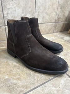 Hush Puppies Mens Size 15 Plane Jodphur Plain Toe Brown Suede Side Zip MS-4 - Picture 1 of 11
