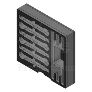 Foam Insert for 6 wireless mics, fits 3U rack drawer - Picture 1 of 2