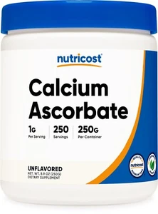 Nutricost Calciumascorbat (Vitamin C) Pulver, 250g - gentechnikfrei, glutenfrei - Bild 1 von 5