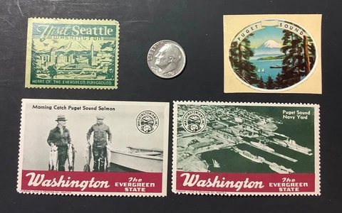 State of Washington Poster Stamps MH OG F/VF Cover