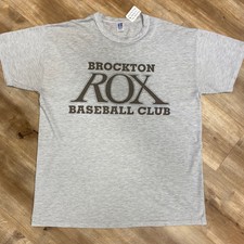BROCKTON ROX VINTAGE 2000s Y2K RUSSELL CAN AM MINOR LEAGUE BASEBALL TSHIRT LARGE