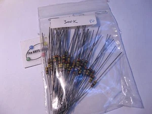 Cantidad 50 Resistencias 300K Ohm 300000 1/4W 5% Composición Carbono - Nuevo de Lote Antiguo - Imagen 1 de 1