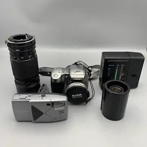 LOT Cameras Accessories Kodak Nikon Flash Zoom Bags Totes AS IS UNTESTED - Picture 1 of 16