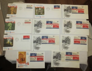 Set di 11 copertine US FDC 1974 1° Congresso Continentale e 200° Primo Giorno - Foto 1 di 15