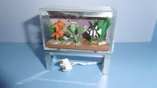 Vintage Lundby Puppenhaus Aquarium mit Beleuchtung 1970er Jahre