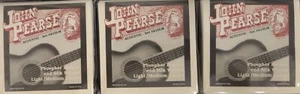 (TRES JUEGOS) Cuerdas para guitarra acústica John Pearse seda y fósforo bronce 12-53 LM - Imagen 1 de 6