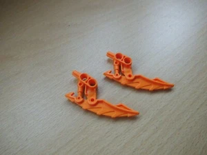 Lego 2 x 57563 Technic Bionicle Hook Large with Axle and 2 Holes Orange (C) - Picture 1 of 2