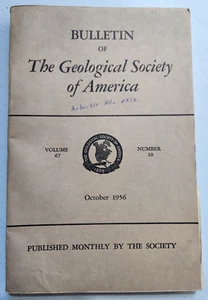 Vintage 1956 Bulletin of The Geological Society of America Buch/Karte - Bild 1 von 9
