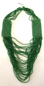 BEAUTIFUL RARE GREEN POTAY 14" WATERFALL NECKACE MADE IN NEPAL - Picture 1 of 9