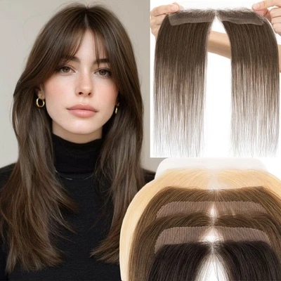 Topper completo de encaje para cabello humano virgen para cubrir piezas de parches de línea del cabello que retroceden Foto 1 de 4